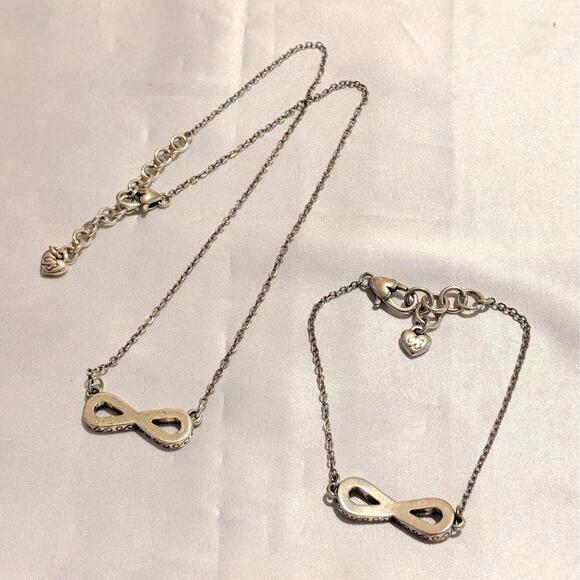 BRIGHTON Starry Night Infinity Ribbon Necklace & Bracelet Set Swarovski Crystals - Picture 12 of 12